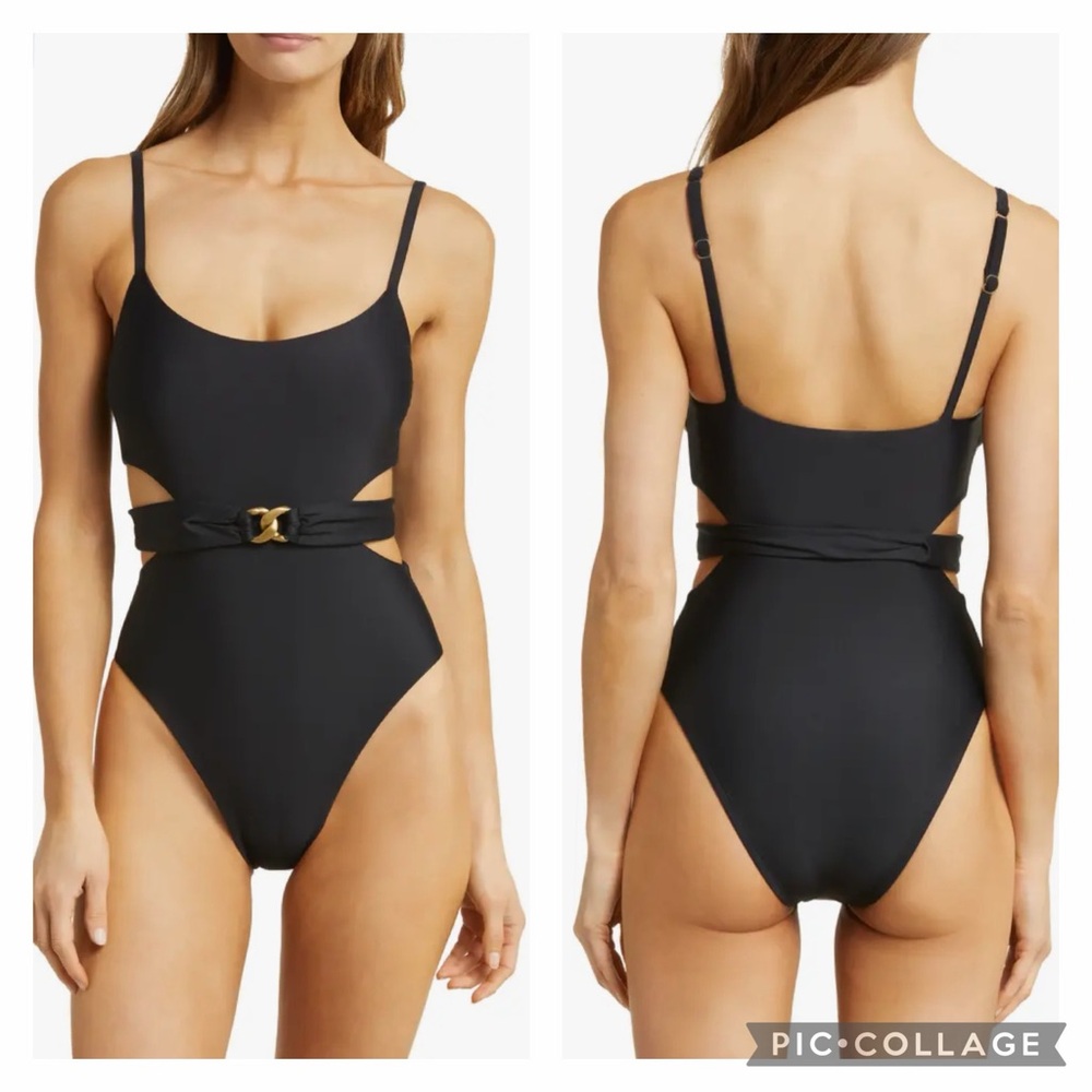 Vitamin AĀ® Luxe Link Belted One-Piece Swimsuit, XL